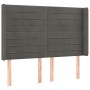 Kopfteil mit dunkelgrauen Samtohren 147x16x118/128 cm von vidaXL, Kopf- und Fußteile - Ref: Foro24-3119769, Preis: 109,29 €, ...