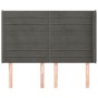 Headboard with dark gray velvet ears 147x16x118/128 cm by vidaXL, Headboards and footboards - Ref: Foro24-3119769, Price: 109...