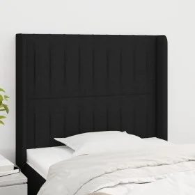 Headboard with black fabric ears 83x16x118/128 cm by vidaXL, Headboards and footboards - Ref: Foro24-3119794, Price: 75,35 €,...