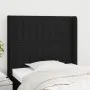Cabecero con orejas de tela negro 83x16x118/128 cm de vidaXL, Cabeceros y pies de cama - Ref: Foro24-3119794, Precio: 75,03 €...