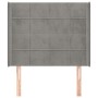 Kopfteil mit hellgrauen Samtohren 93x16x118/128 cm von vidaXL, Kopf- und Fußteile - Ref: Foro24-3119616, Preis: 68,90 €, Raba...