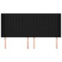 Cabecero con orejas de tela negro 183x16x118/128 cm de vidaXL, Cabeceros y pies de cama - Ref: Foro24-3119834, Precio: 109,73...