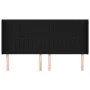 Cabecero con orejas de tela negro 183x16x118/128 cm de vidaXL, Cabeceros y pies de cama - Ref: Foro24-3119834, Precio: 121,40...