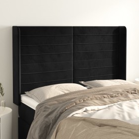 Kopfteil mit Ohren aus schwarzem Samt, 147 x 16 x 118/128 cm von vidaXL, Kopf- und Fußteile - Ref: Foro24-3119770, Preis: 92,...