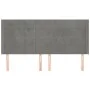 Headboard with light gray velvet ears 203x16x118/128 cm by vidaXL, Headboards and footboards - Ref: Foro24-3119646, Price: 11...