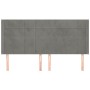 Kopfteil mit hellgrauen Samtohren 203x16x118/128 cm von vidaXL, Kopf- und Fußteile - Ref: Foro24-3119646, Preis: 114,48 €, Ra...