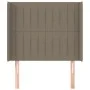 Headboard with ears in taupe gray fabric 93x16x118/128 cm by vidaXL, Headboards and footboards - Ref: Foro24-3119804, Price: ...