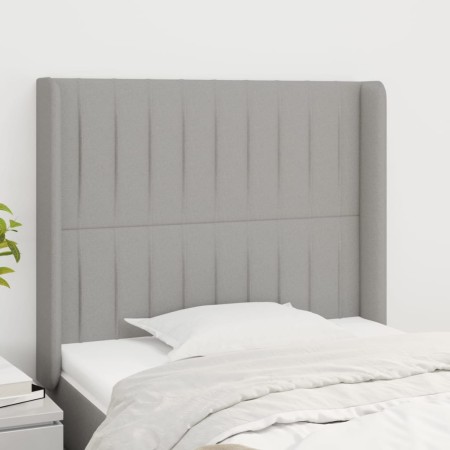 Kopfteil mit hellgrauen Stoffohren 93x16x118/128 cm von vidaXL, Kopf- und Fußteile - Ref: Foro24-3119800, Preis: 66,88 €, Rab...