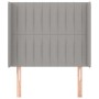 Kopfteil mit hellgrauen Stoffohren 93x16x118/128 cm von vidaXL, Kopf- und Fußteile - Ref: Foro24-3119800, Preis: 66,88 €, Rab...