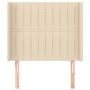 Headboard with cream fabric ears 93x16x118/128 cm by vidaXL, Headboards and footboards - Ref: Foro24-3119805, Price: 84,98 €,...