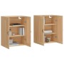Armarios de pared 2 uds madera de ingeniería roble Sonoma
