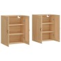 Armarios de pared 2 uds madera de ingeniería roble Sonoma