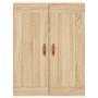 Armarios de pared 2 uds madera de ingeniería roble Sonoma
