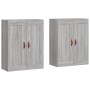 Armarios de pared 2 uds madera de ingeniería gris Sonoma