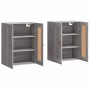 Armarios de pared 2 uds madera de ingeniería gris Sonoma