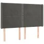 Headboard with dark gray velvet ears 147x16x118/128 cm by vidaXL, Headboards and footboards - Ref: Foro24-3119489, Price: 96,...