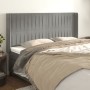 Cabecero con orejas de terciopelo gris claro 183x16x118/128 cm de vidaXL, Cabeceros y pies de cama - Ref: Foro24-3119878, Pre...