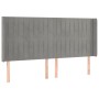 Kopfteil mit hellgrauen Samtohren 183x16x118/128 cm von vidaXL, Kopf- und Fußteile - Ref: Foro24-3119878, Preis: 126,38 €, Ra...
