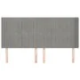 Headboard with light gray velvet ears 183x16x118/128 cm by vidaXL, Headboards and footboards - Ref: Foro24-3119878, Price: 12...