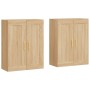 Armarios de pared 2 uds madera de ingeniería roble Sonoma