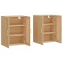 Armarios de pared 2 uds madera de ingeniería roble Sonoma