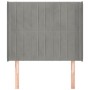 Kopfteil mit hellgrauen Samtohren 83x16x118/128 cm von vidaXL, Kopf- und Fußteile - Ref: Foro24-3119848, Preis: 76,18 €, Raba...