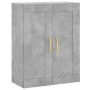 Armarios de pared 2 uds madera de ingeniería gris hormigón