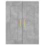 Armarios de pared 2 uds madera de ingeniería gris hormigón