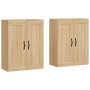 Armarios de pared 2 uds madera de ingeniería roble Sonoma