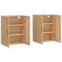 Armarios de pared 2 uds madera de ingeniería roble Sonoma