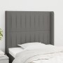 Cabecero con orejas de tela gris oscuro 93x16x118/128 cm de vidaXL, Cabeceros y pies de cama - Ref: Foro24-3119801, Precio: 7...