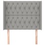 Headboard with light gray fabric ears 93x16x118/128 cm by vidaXL, Headboards and footboards - Ref: Foro24-3119898, Price: 83,...