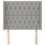Kopfteil mit hellgrauen Stoffohren 93x16x118/128 cm von vidaXL, Kopf- und Fußteile - Ref: Foro24-3119898, Preis: 70,35 €, Rab...