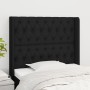 Kopfteil mit Ohren aus schwarzem Stoff, 103 x 16 x 118/128 cm von vidaXL, Kopf- und Fußteile - Ref: Foro24-3119908, Preis: 90...