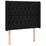 Headboard with black fabric ears 103x16x118/128 cm by vidaXL, Headboards and footboards - Ref: Foro24-3119908, Price: 89,04 €...