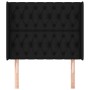 Cabecero con orejas de tela negro 103x16x118/128 cm de vidaXL, Cabeceros y pies de cama - Ref: Foro24-3119908, Precio: 89,69 ...