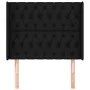 Headboard with black fabric ears 103x16x118/128 cm by vidaXL, Headboards and footboards - Ref: Foro24-3119908, Price: 89,04 €...