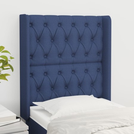 Kopfteil mit blauen Stoffohren 83x16x118/128 cm von vidaXL, Kopf- und Fußteile - Ref: Foro24-3119896, Preis: 86,10 €, Rabatt: %