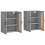 Armarios de pared 2 uds madera de ingeniería gris hormigón