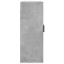 Armarios de pared 2 uds madera de ingeniería gris hormigón