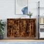 Armarios de pared 2 uds madera de ingeniería roble ahumado