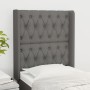 Kopfteil mit dunkelgrauen Stoffohren 83x16x118/128 cm von vidaXL, Kopf- und Fußteile - Ref: Foro24-3119891, Preis: 83,32 €, R...