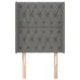 Headboard with dark gray fabric ears 83x16x118/128 cm by vidaXL, Headboards and footboards - Ref: Foro24-3119891, Price: 81,6...