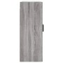 Armarios de pared 2 uds madera de ingeniería gris Sonoma