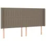 Headboard with ears in taupe gray fabric 183x16x118/128 cm by vidaXL, Headboards and footboards - Ref: Foro24-3119836, Price:...
