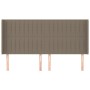 Headboard with ears in taupe gray fabric 183x16x118/128 cm by vidaXL, Headboards and footboards - Ref: Foro24-3119836, Price:...