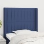 Kopfteil mit blauen Stoffohren 93x16x118/128 cm von vidaXL, Kopf- und Fußteile - Ref: Foro24-3119806, Preis: 70,13 €, Rabatt: %