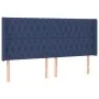 Kopfteil mit blauen Stoffohren 183x16x118/128 cm von vidaXL, Kopf- und Fußteile - Ref: Foro24-3119936, Preis: 153,26 €, Rabat...