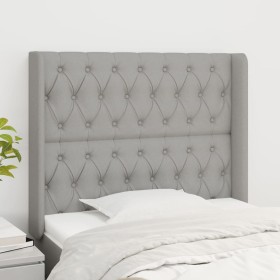 Headboard with light gray fabric ears 103x16x118/128 cm by vidaXL, Headboards and footboards - Ref: Foro24-3119906, Price: 73...