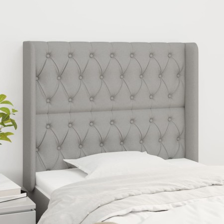 Kopfteil mit hellgrauen Stoffohren 103x16x118/128 cm von vidaXL, Kopf- und Fußteile - Ref: Foro24-3119906, Preis: 73,85 €, Ra...